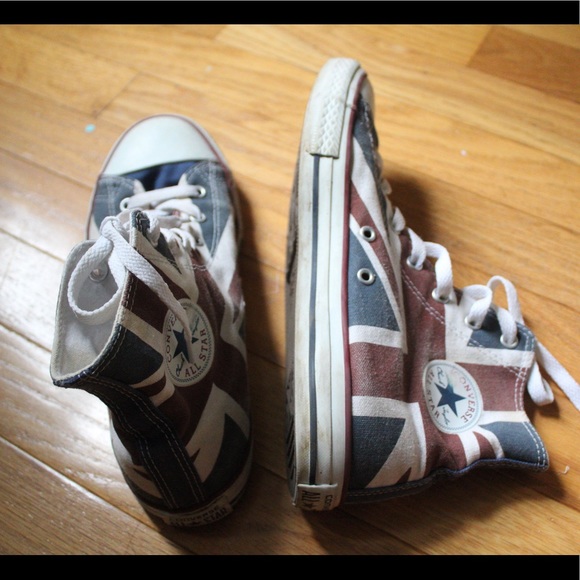 British Flag Converse High Tops - Picture 4 of 4